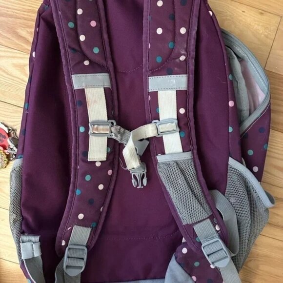Lands End Kids Purple Backpack Soccer patch - Picture 3 of 7
